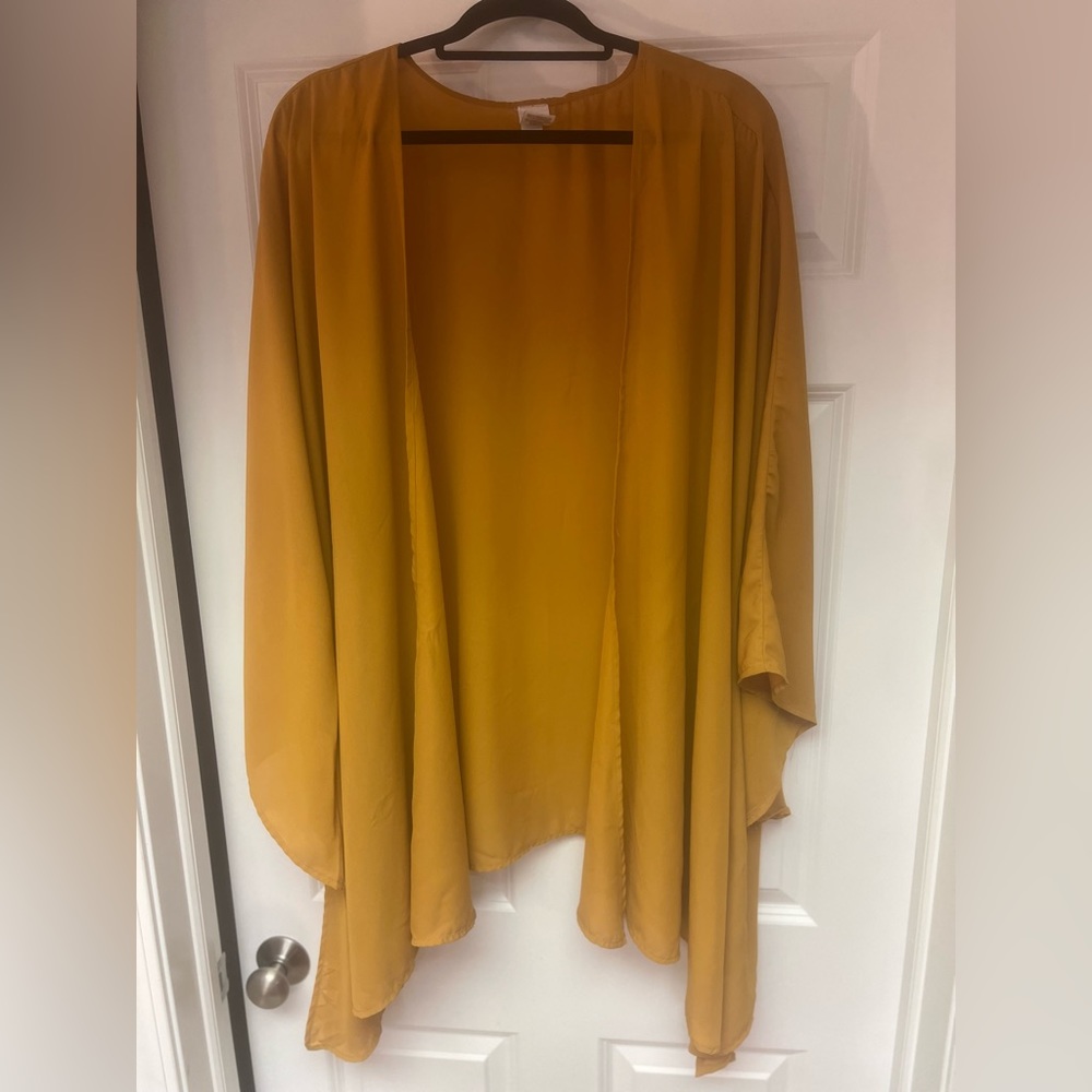 Mustard yellow oversized kimono